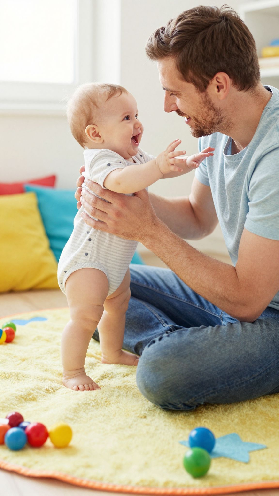 Az apák szemkontaktusa erősíti a baba kötődését.