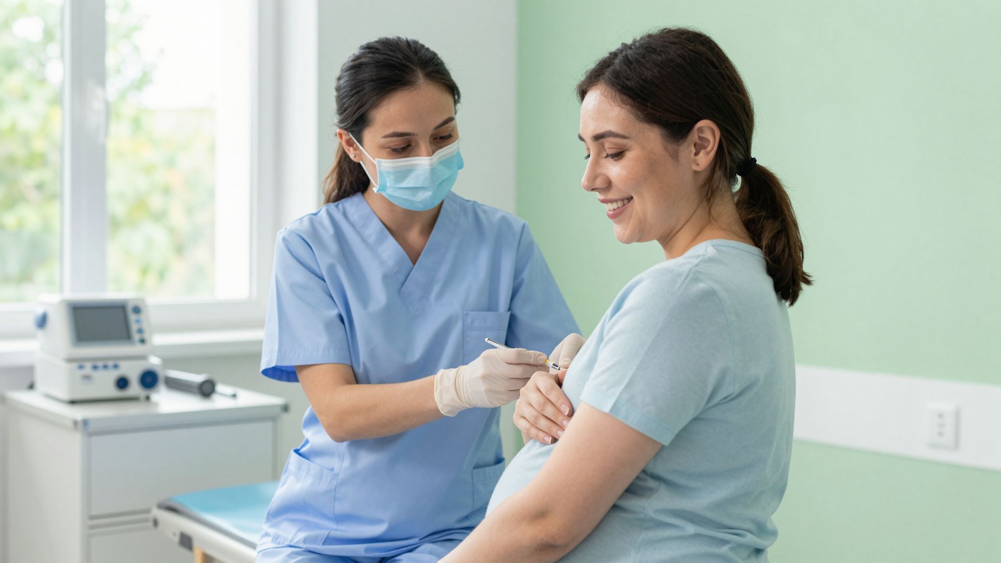 A terhes nők oltása csökkenti a csecsemők betegségeit.