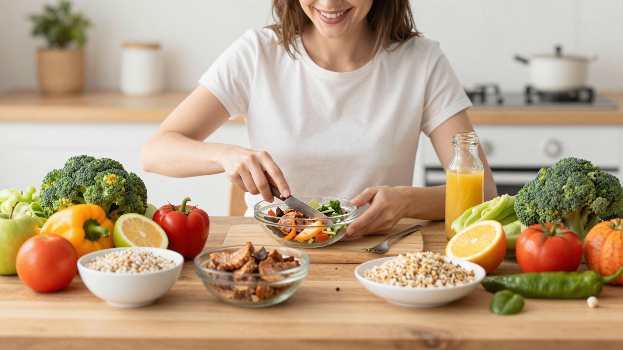 A kiegyensúlyozott diéta segít a vércukorszint stabilizálásában.