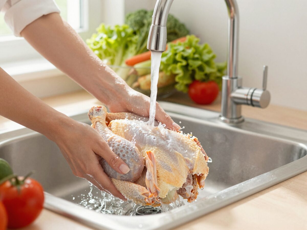 Ételmérgezést okozhat egy gyakori konyhai szokás: a csirkehús mosása