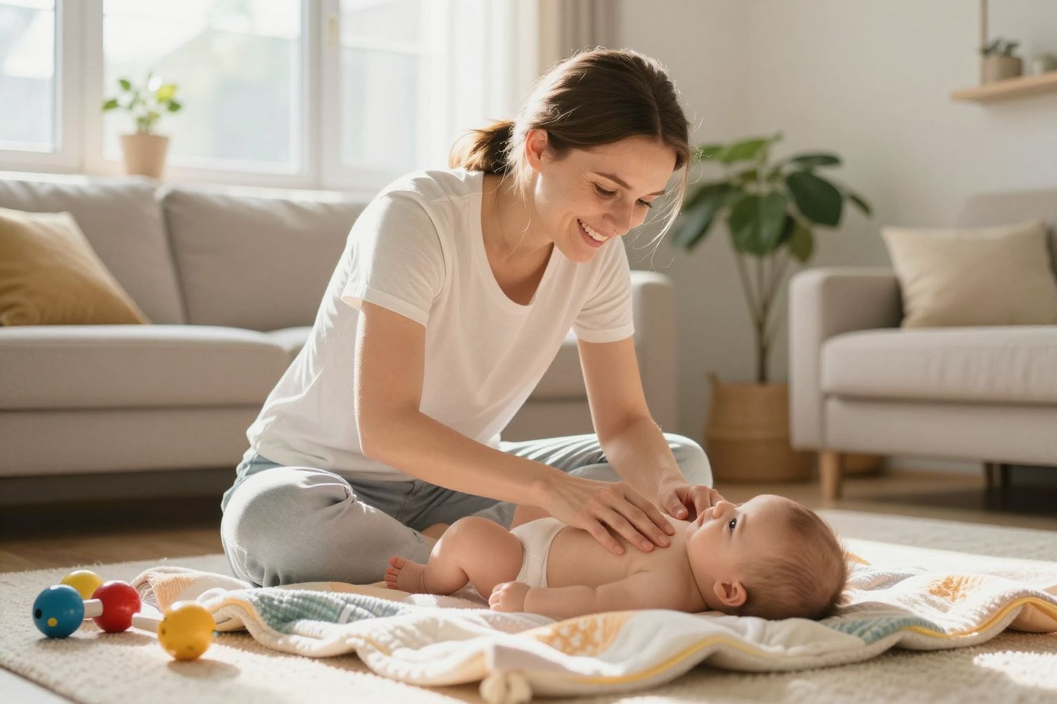 A babamasszázs serkenti a vérkeringést és a fejlődést.