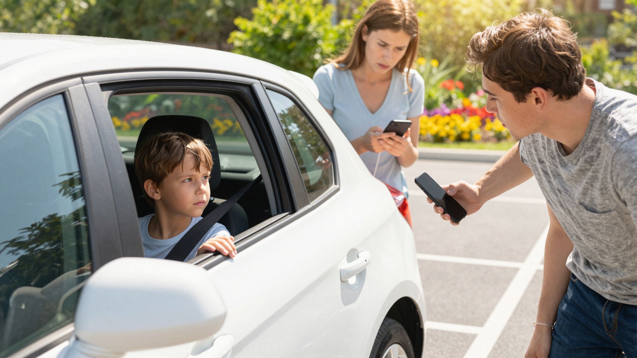 A zárt autóban a hőmérséklet gyorsan emelkedik.