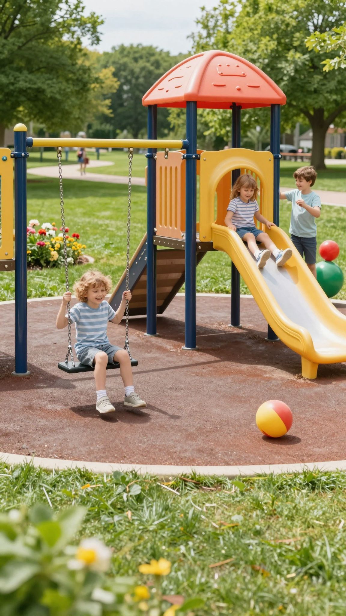 A biztonságos játékterek csökkentik a balesetek kockázatát.