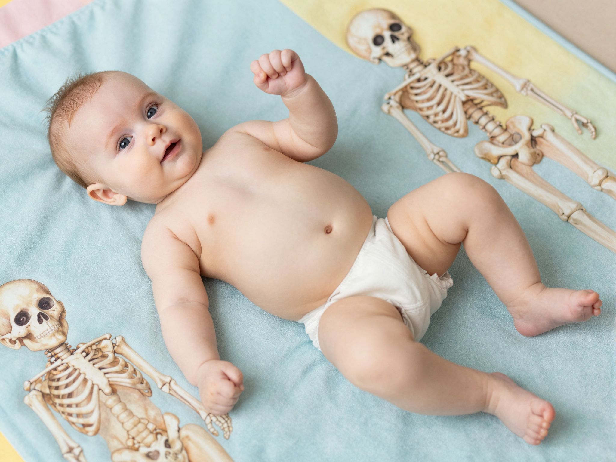 A csecsemők csontozata rugalmasabb a növekedés elősegítésére.