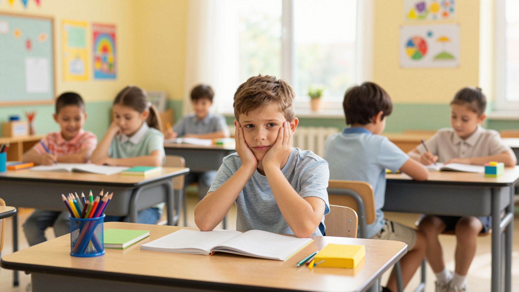 A szorongás gyakori jelenség a gyermekek iskolai életében.