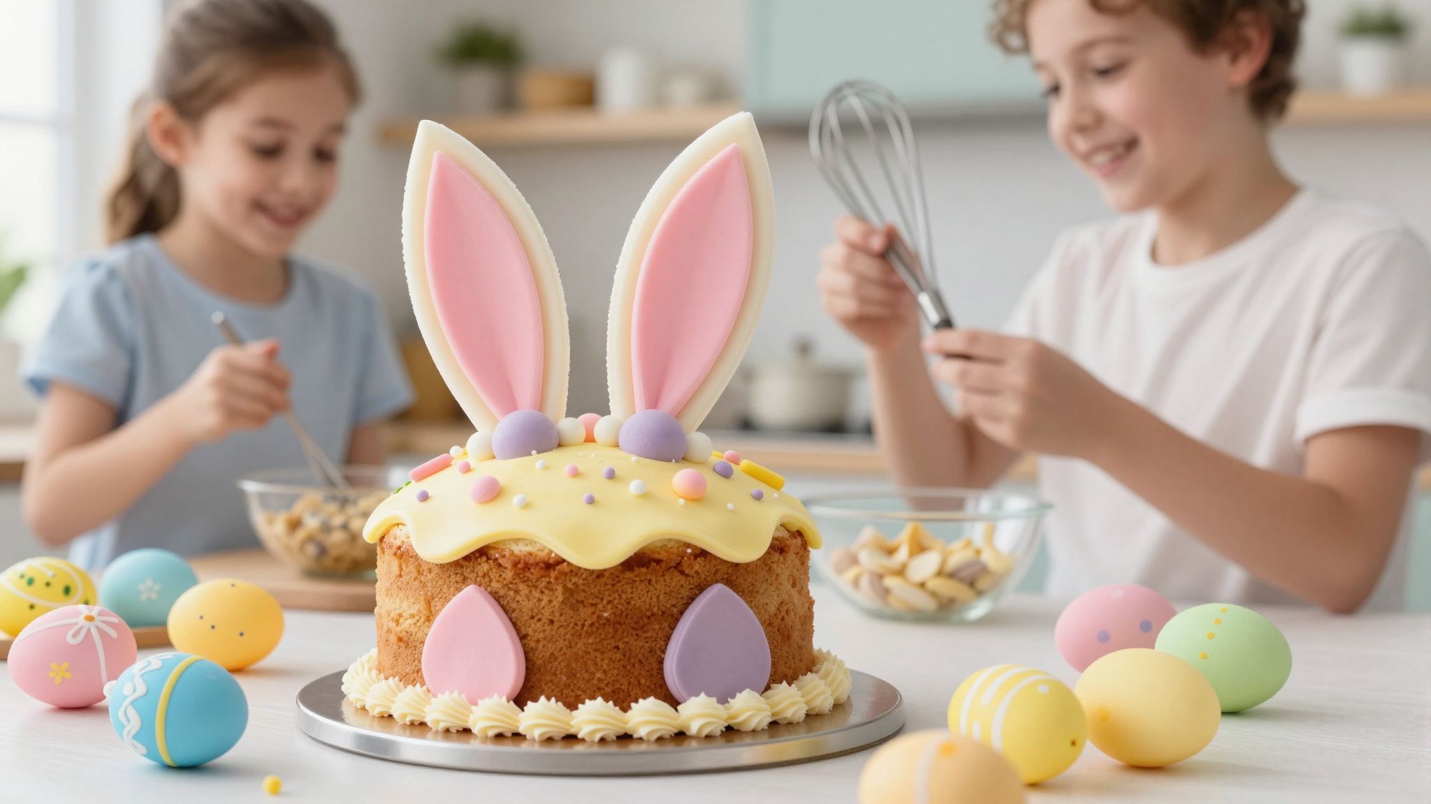 Készíts nyuszitortát joghurtból és gyümölcsökből gyorsan!