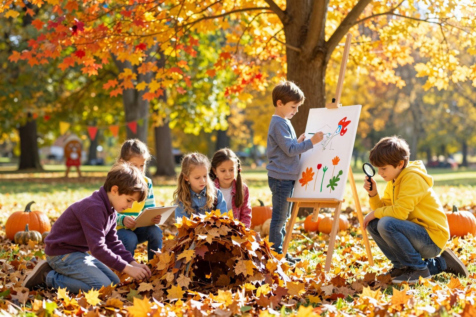 Őszi játékokkal fejleszthető a gyerekek kreativitása.