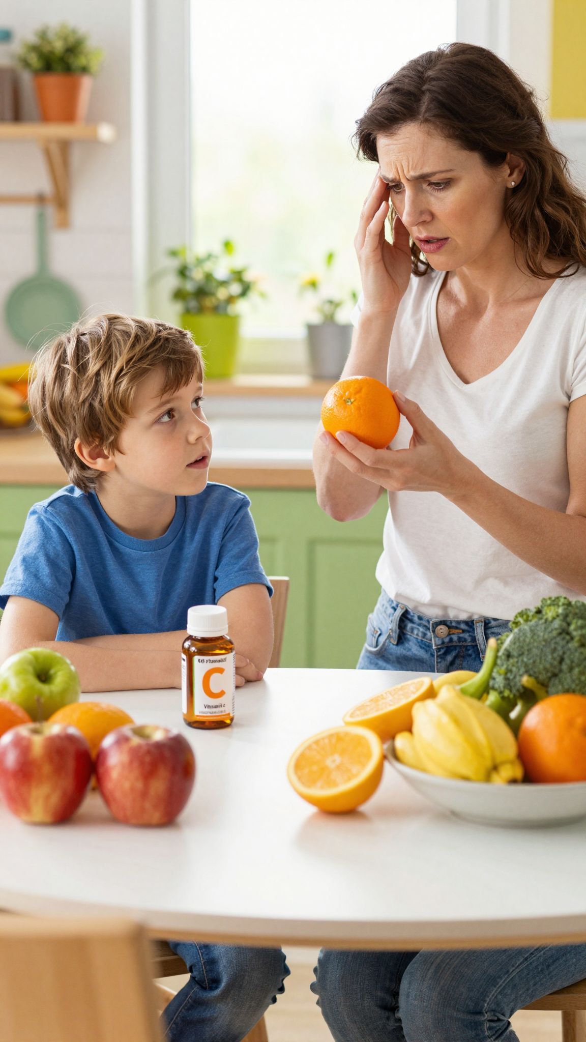 A C-vitamin túladagolás gyerekeknél hasi fájdalmat okozhat.