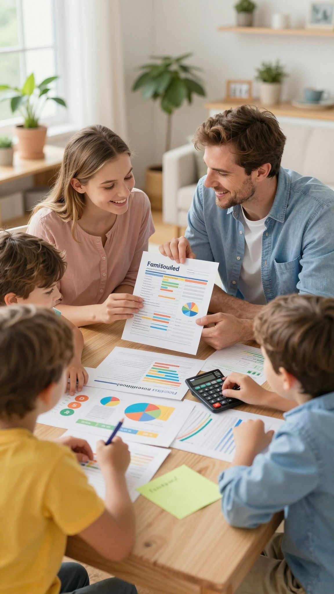 A családi költségvetés segít a pénzügyi célok elérésében.