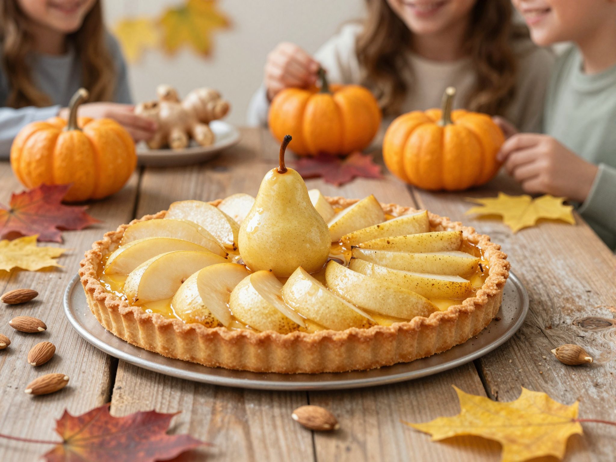 Körtés-gyömbéres tarte: ízek harmóniája az őszben.