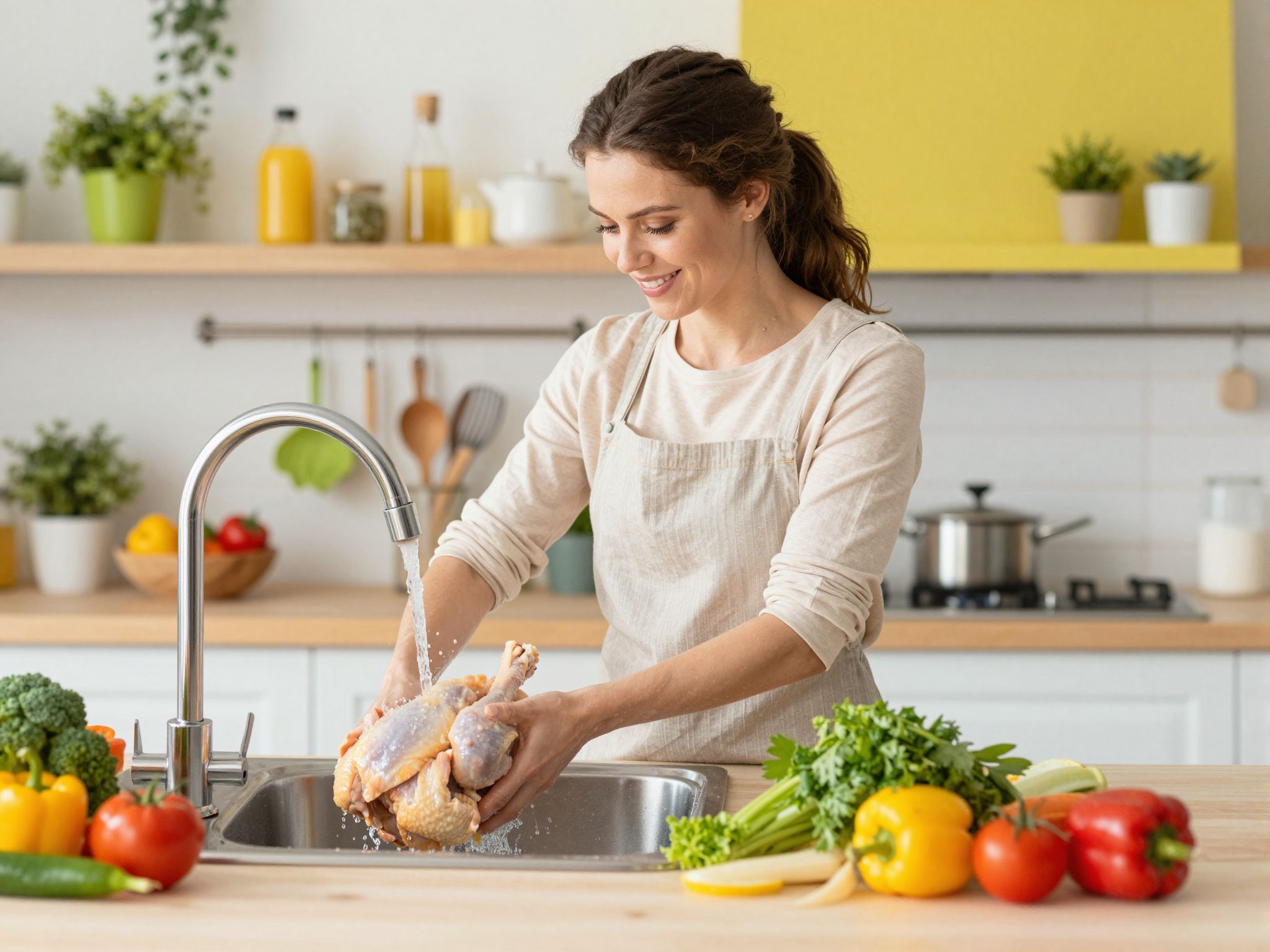 A csirkehús mosása növelheti a baktériumok terjedését.