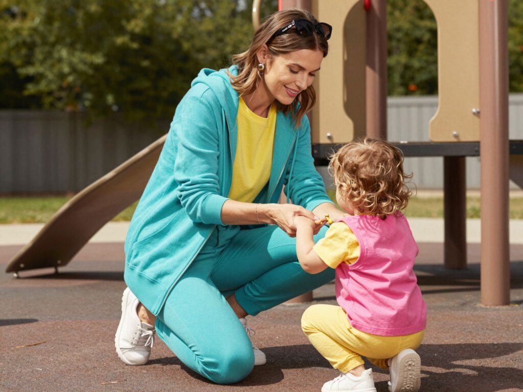 Stílusos anyuka: hogyan öltözködj csinosan és kényelmesen a játszótéren is?
