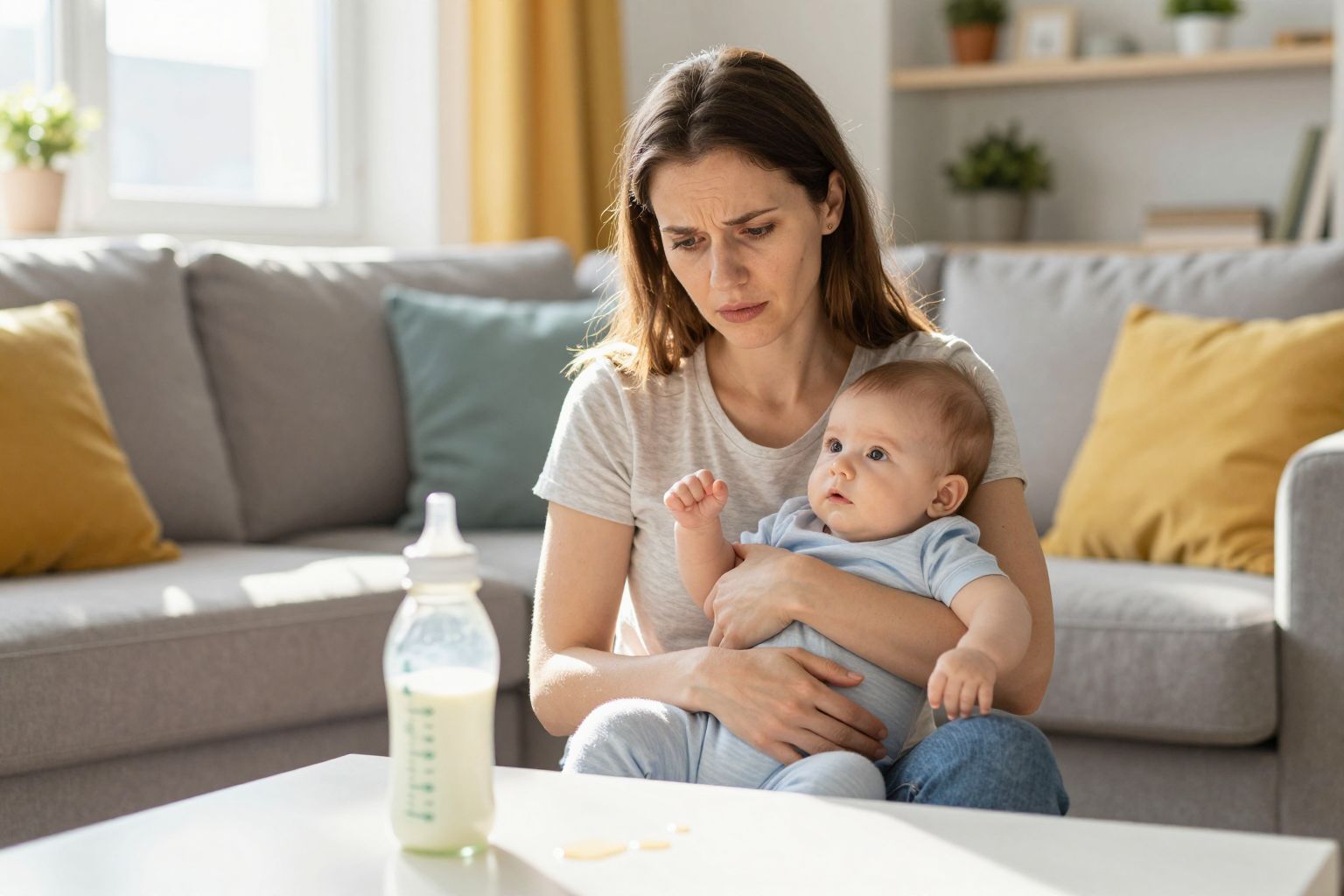 A túlzott tejmennyiség szoptatás során feszültséget okozhat.