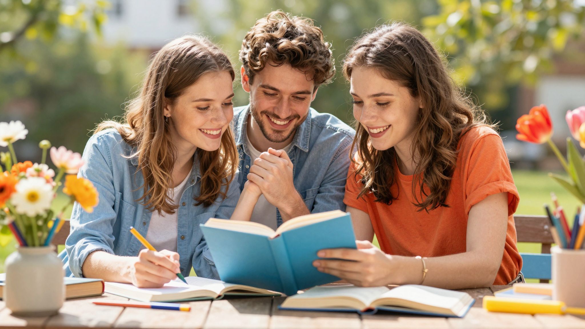 A barátságot gyakran fákkal és virágokkal szimbolizálják.