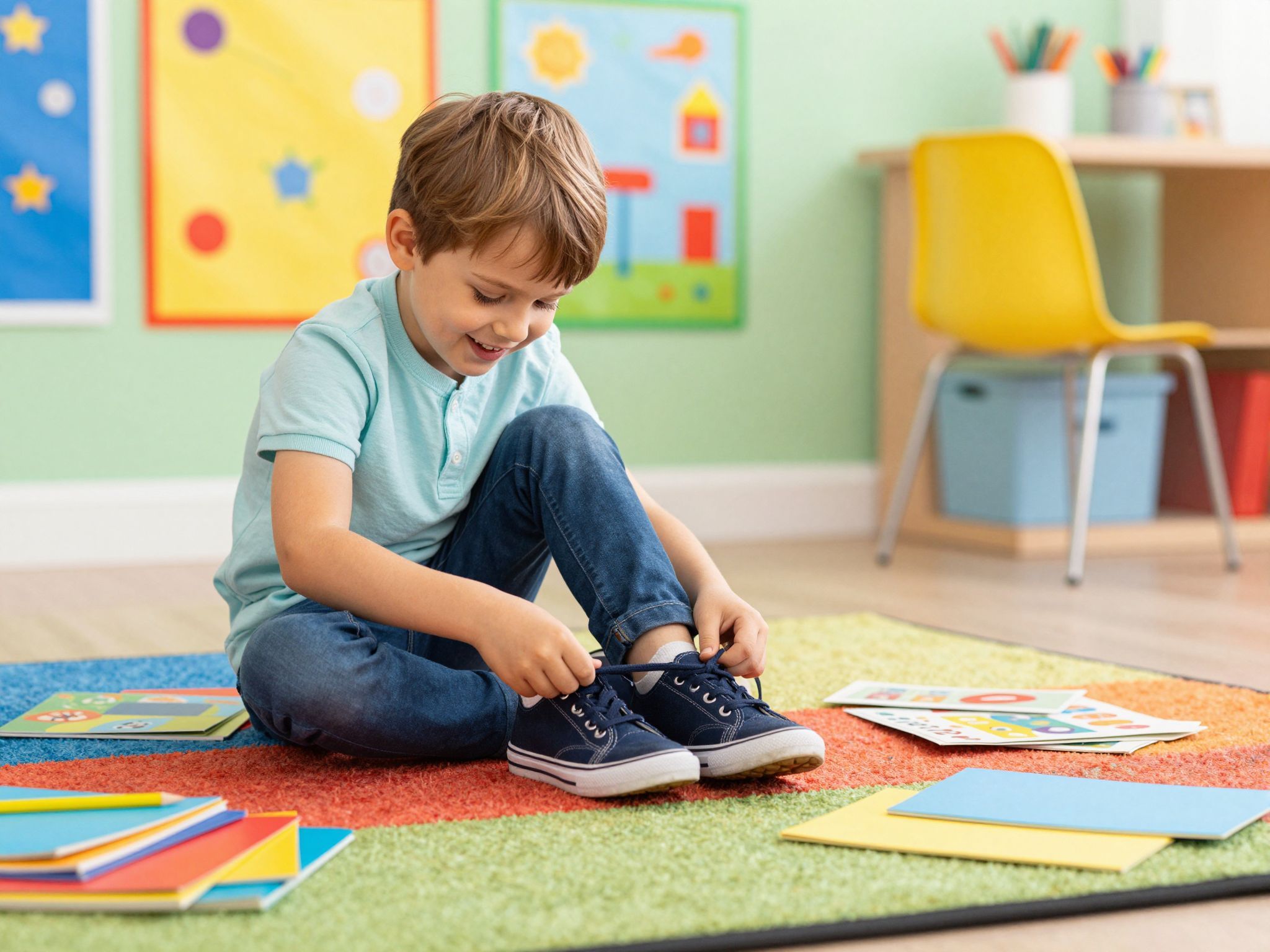 A cipőkötés fejleszti a gyerekek finommotorikáját.