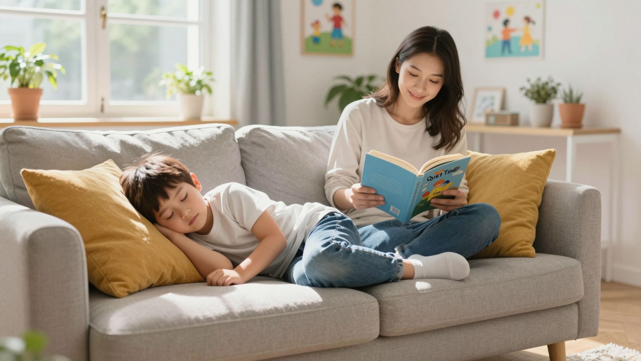 A csendes idő segít a gyerekek relaxációjában.