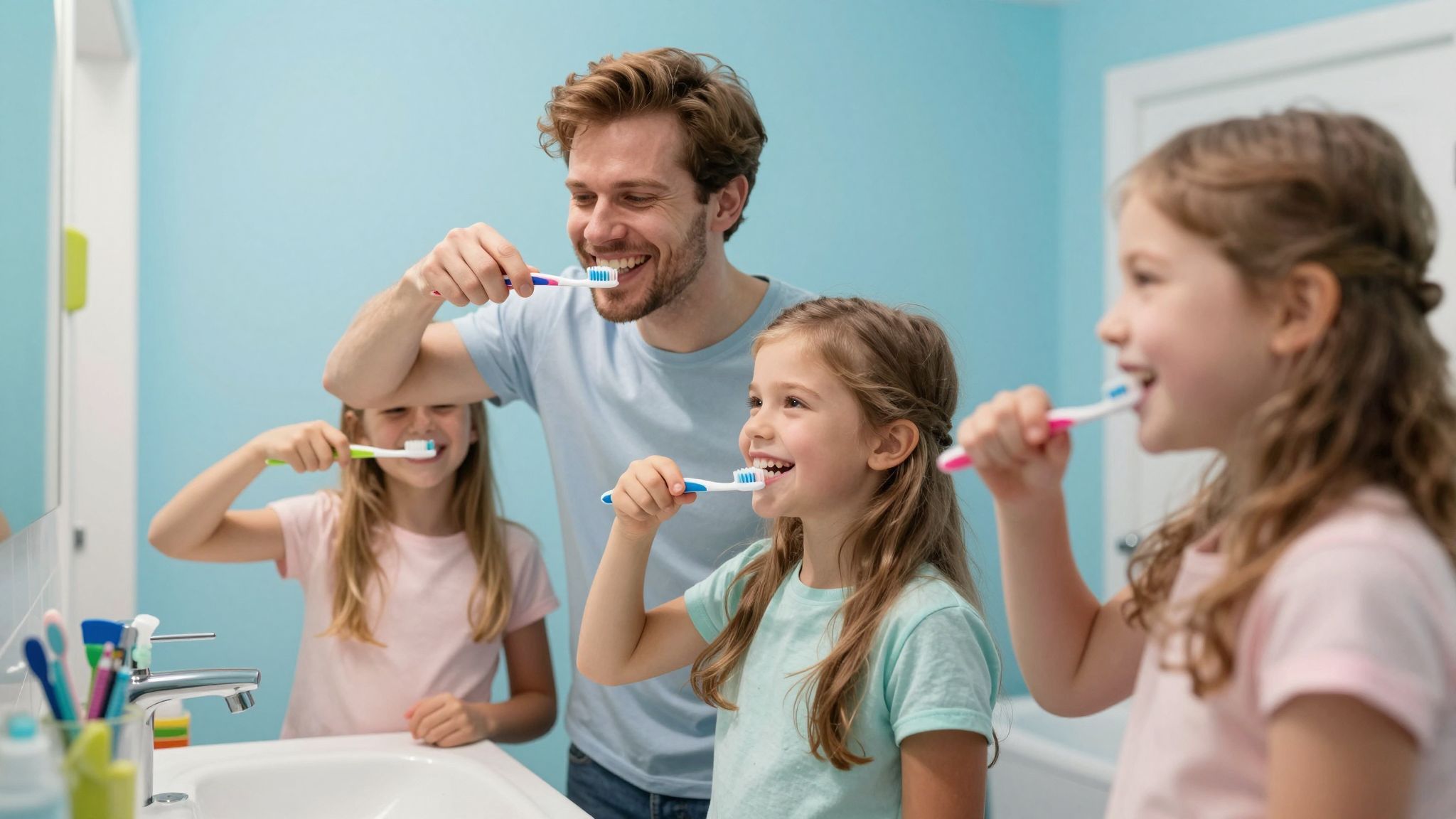 A közös fogmosás erősíti a családi kötelékeket.