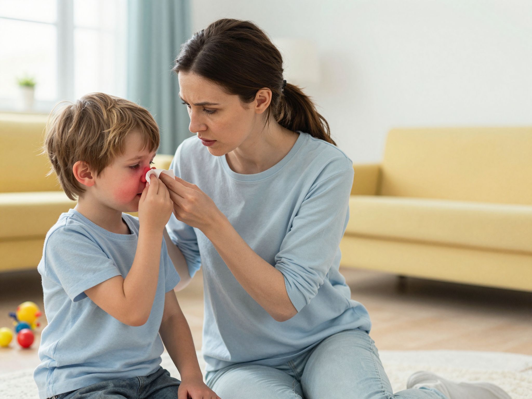 A gyakori orrvérzés szorongást okozhat a szülőknek.