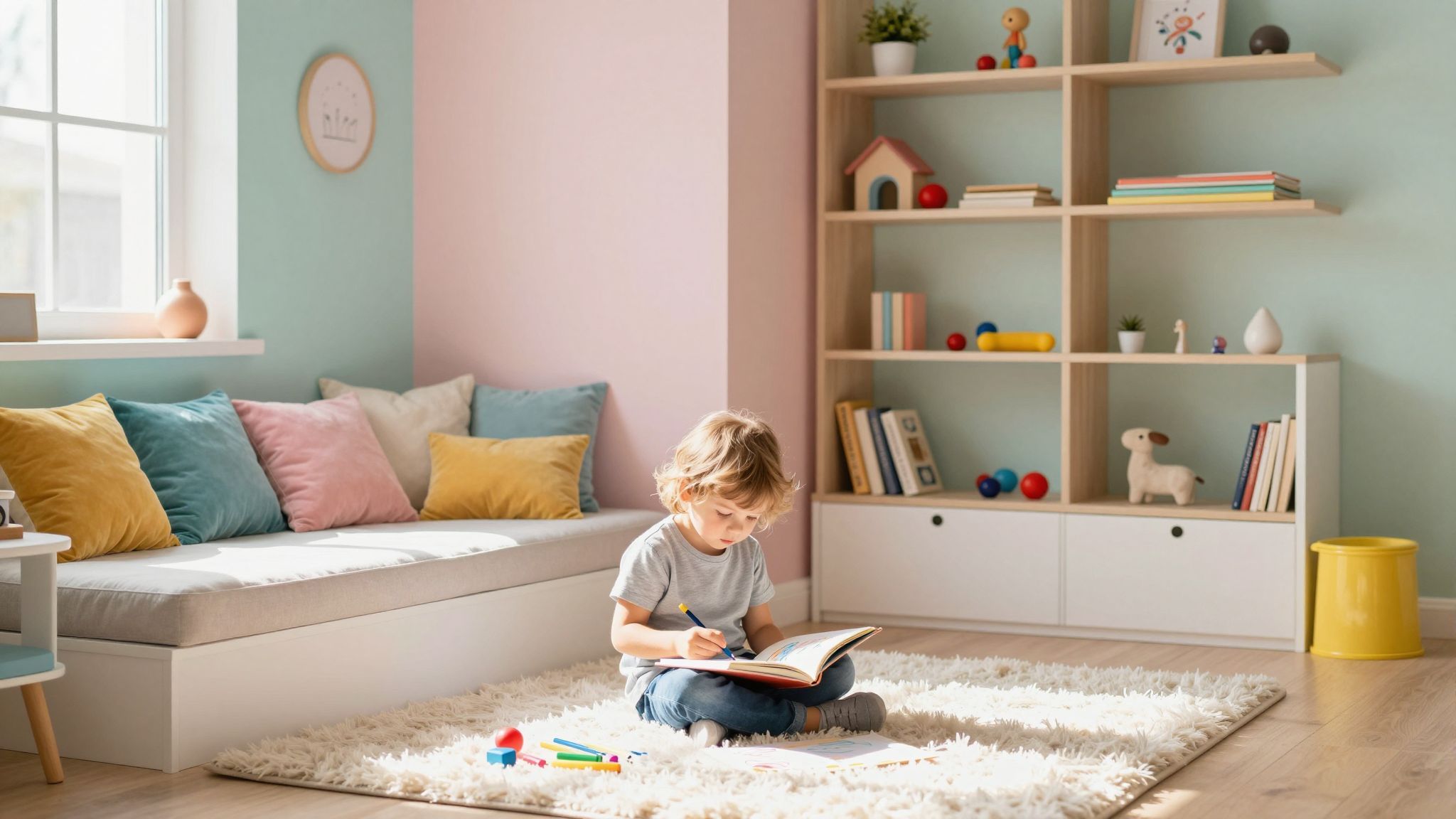 A gyerekszoba nyugalma segíthet a stressz csökkentésében.