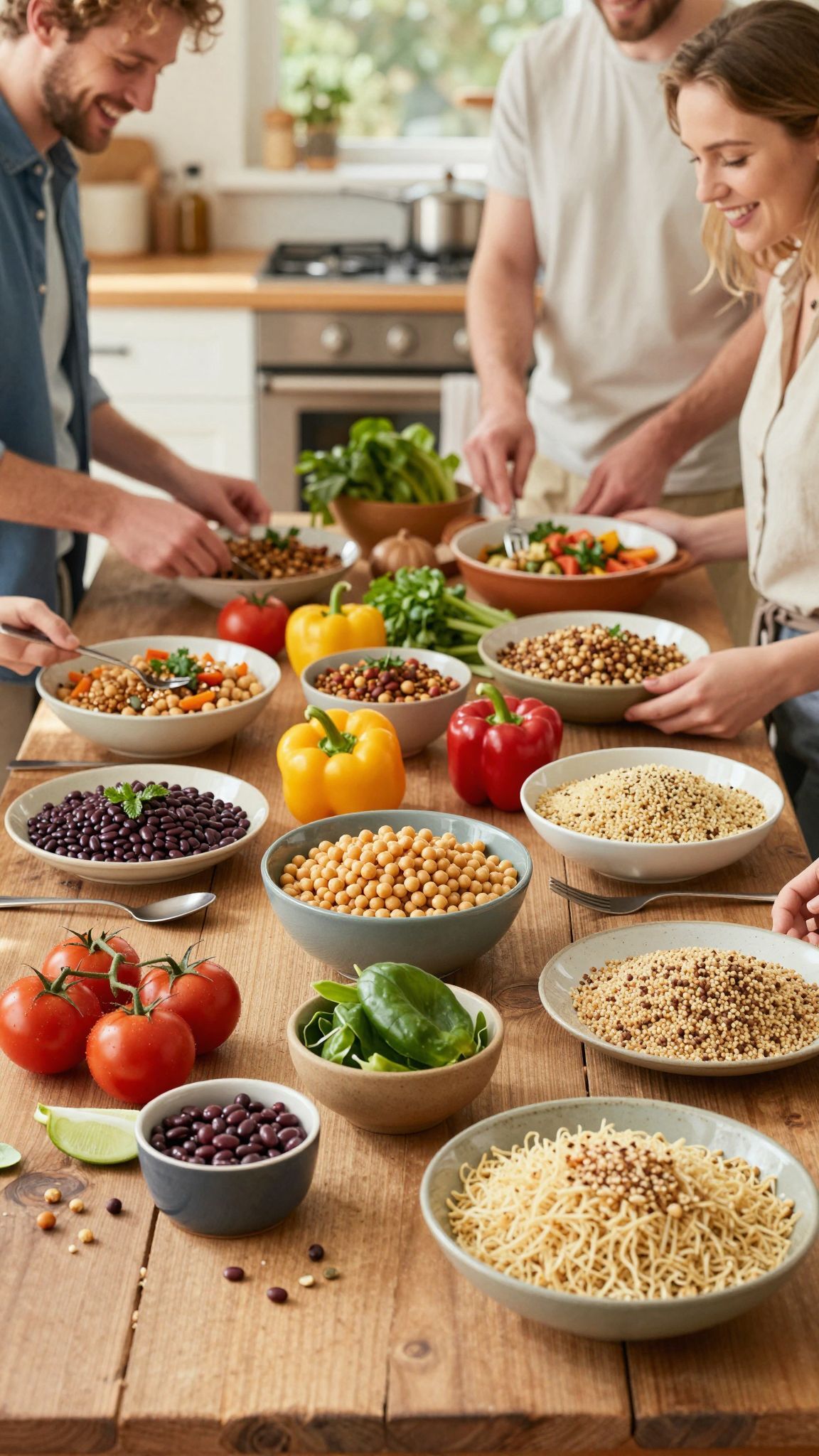 A hüvelyesek és gabonák együtt széleskörű aminosavakat biztosítanak.