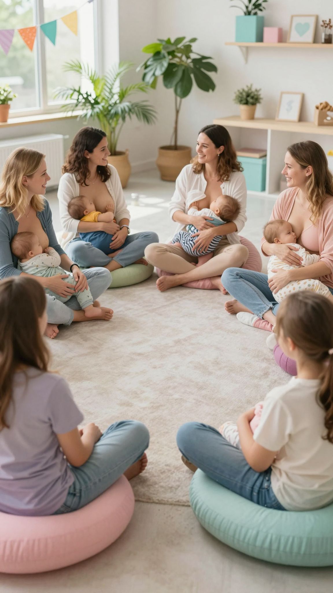 A csoportos szoptatás támogatja a szülői közösségi kapcsolatokat.