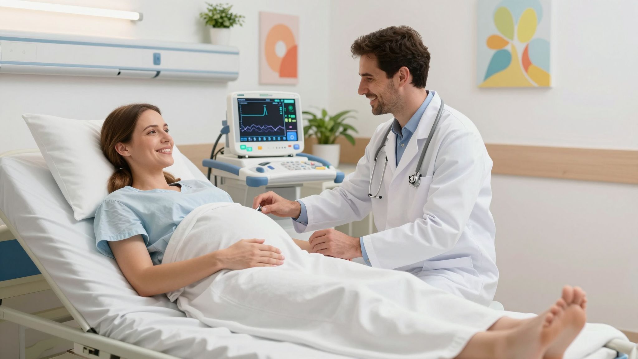 A magzat monitorozása segíti a szülés időzítését.