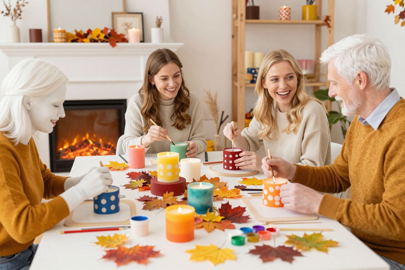 A meleg színek barátságos légkört teremtenek a téli estéken.