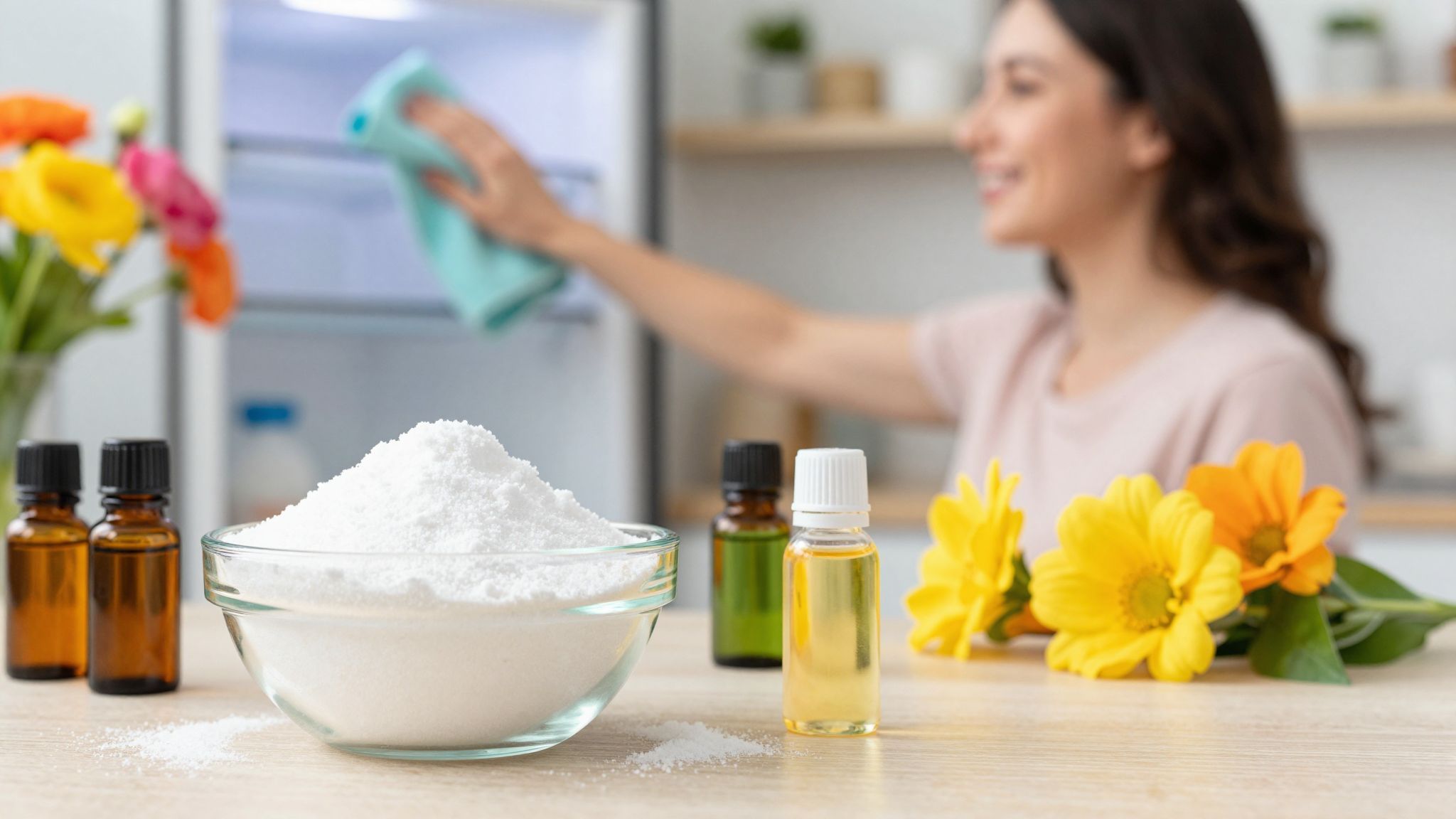 A szódabikarbóna eltávolítja a szagokat, az illóolajok frissítenek.