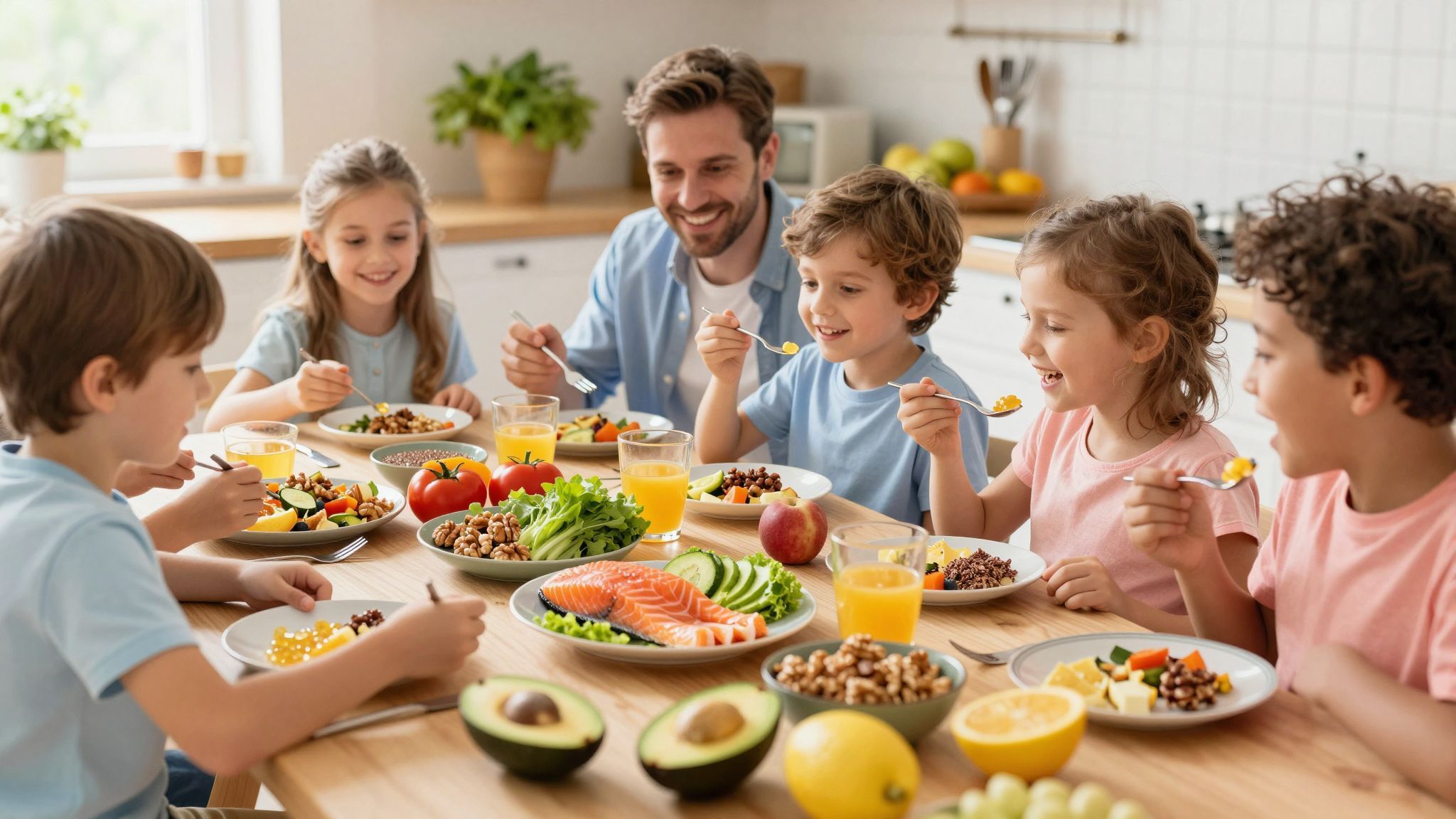 Az omega-3 zsírsavak segítik a gyermekek agyi fejlődését.