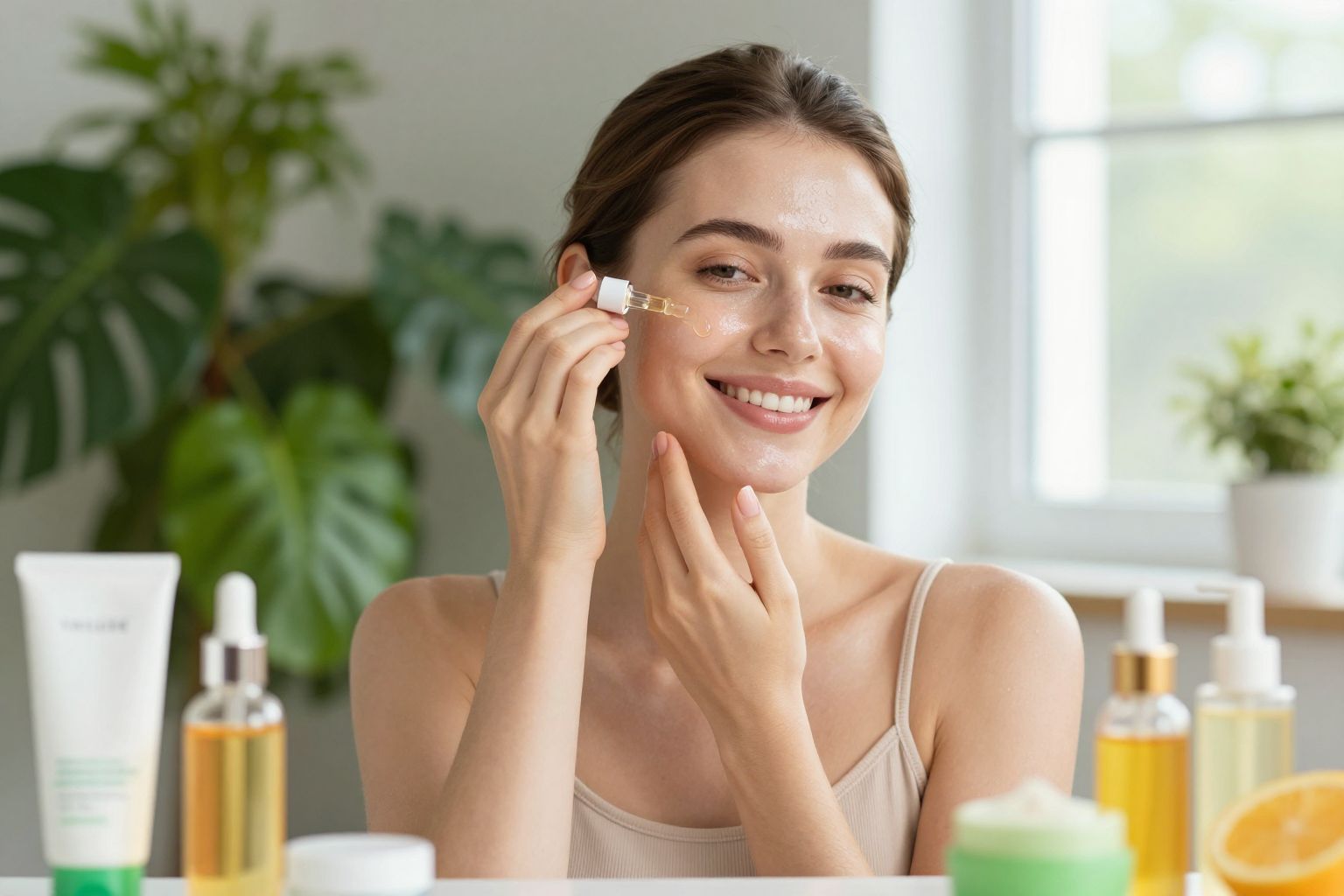 A C-vitamin fokozza a bőr ragyogását és védelem.