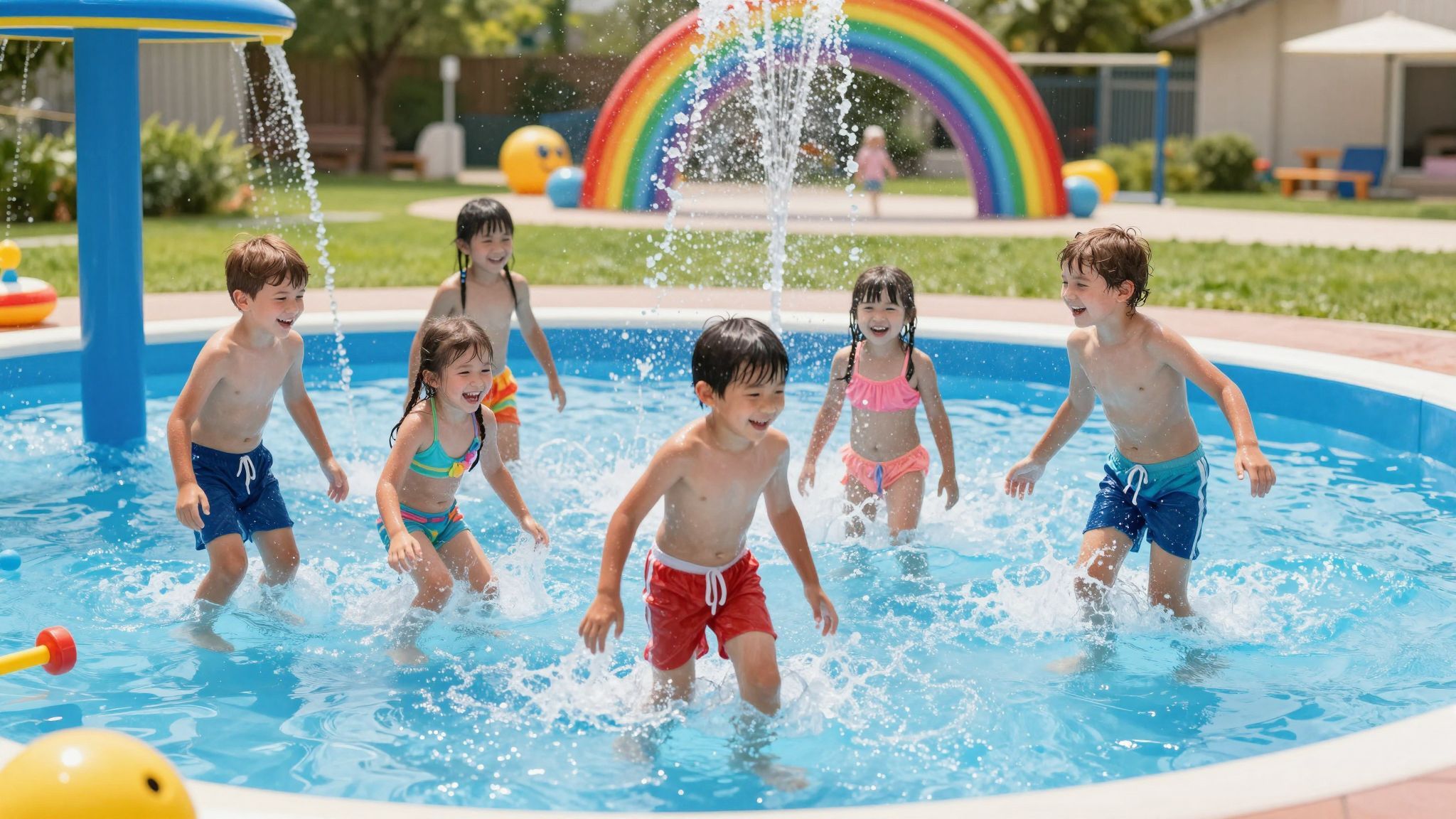 A vízhez szoktatás játékos formában segíti a fejlődést.