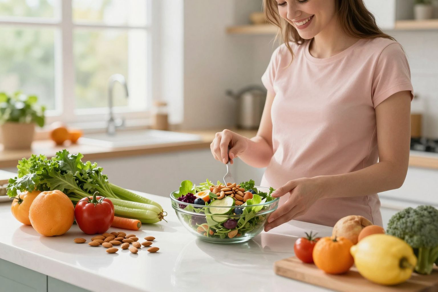 A mandula gazdag E-vitaminban, segíti a magzat fejlődését.