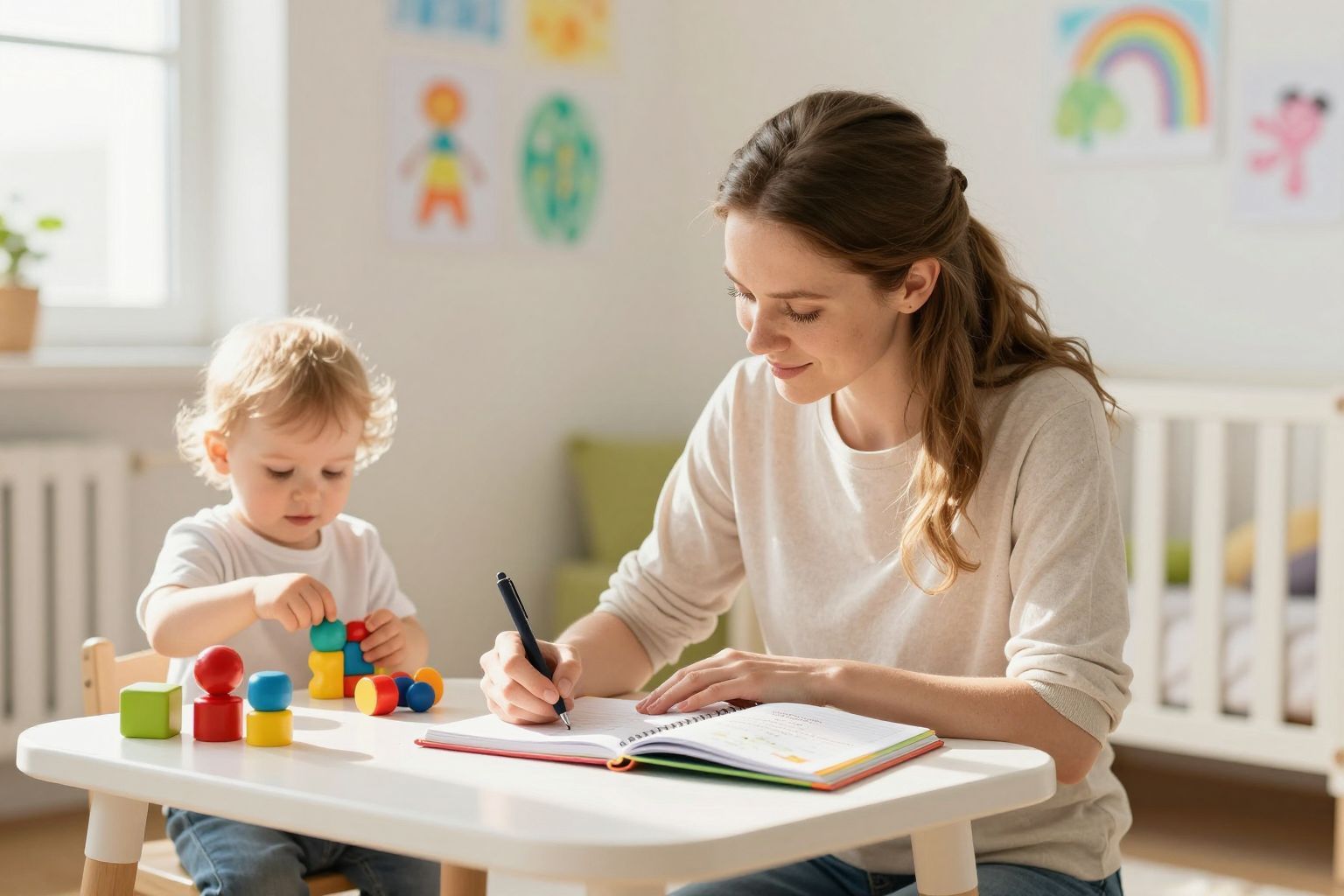 A beszoktatási napló segít nyomon követni a fejlődést.