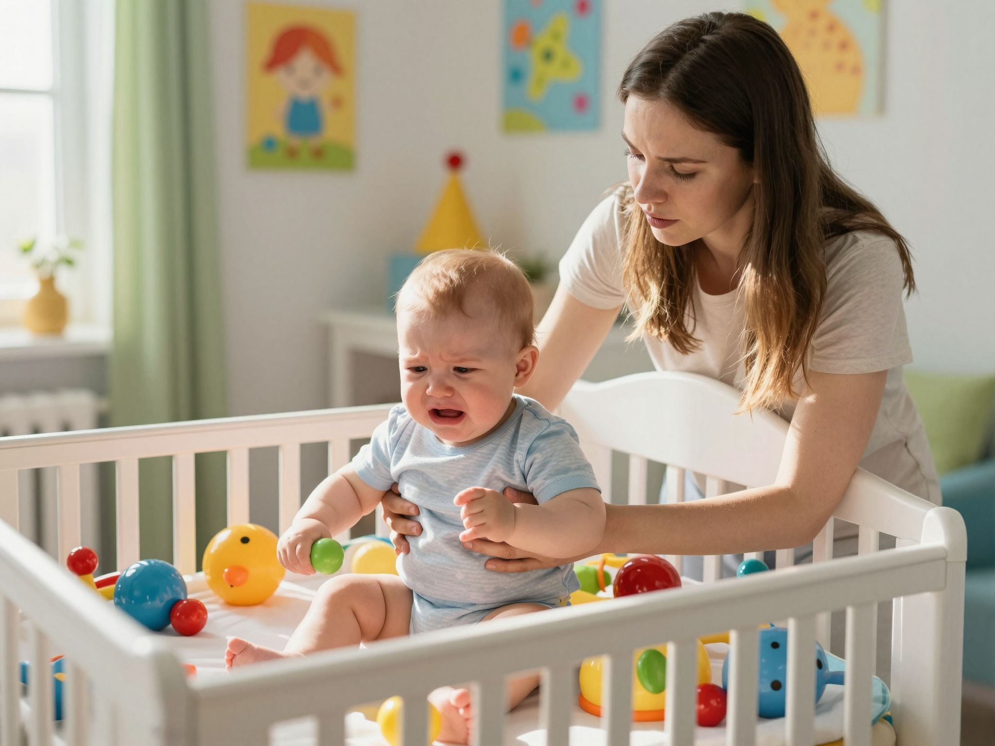 A túlstimuláció növelheti a baba nyűgösségét és sírását.
