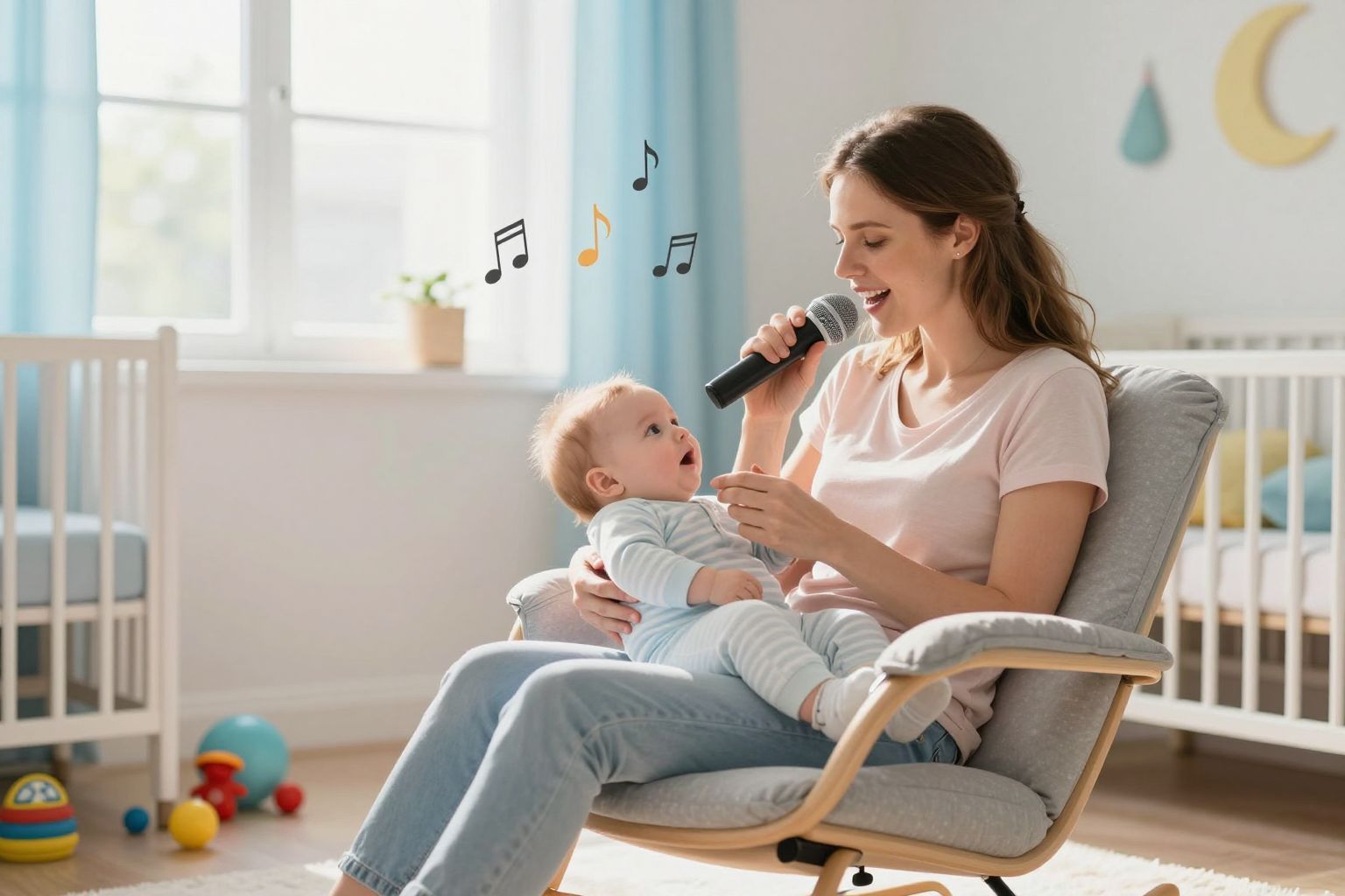 A zene segíti a baba érzelmi fejlődését.