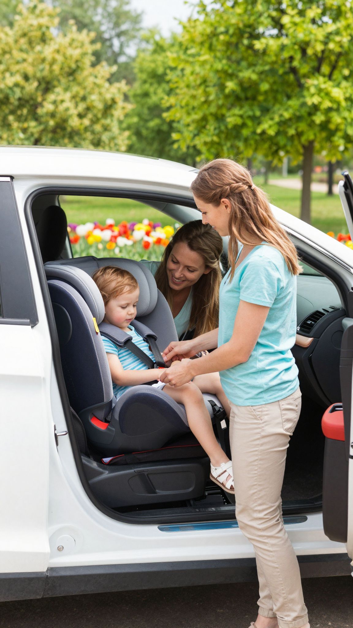 A gyermekbiztonsági ülés használata kötelező 135 cm-ig.