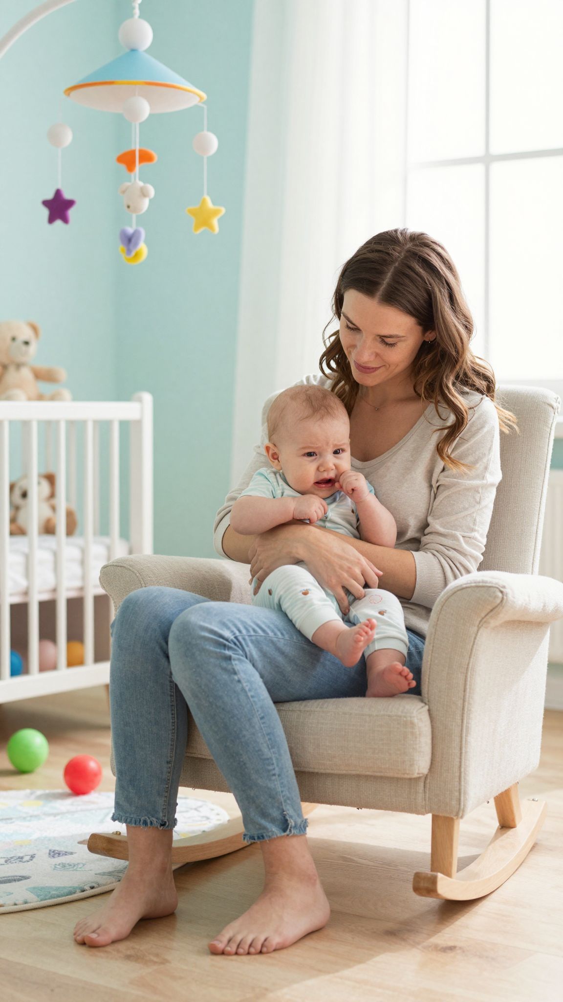 A hasfájós baba megnyugtatására segíthet a ringatás.