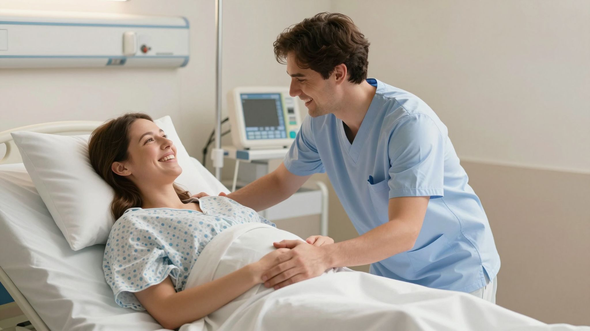 A partner jelenléte csökkentheti a szorongást a szülés alatt.