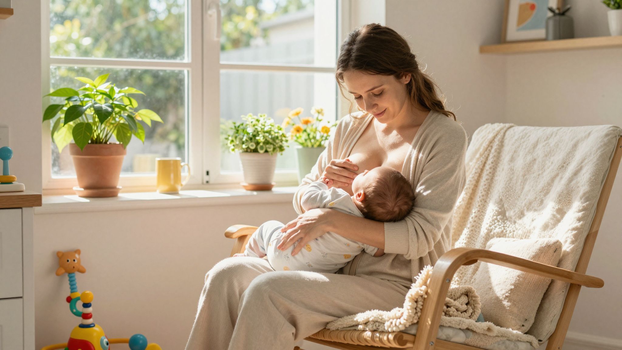 Az anyatej tápanyagai támogatják a baba immunrendszerét.