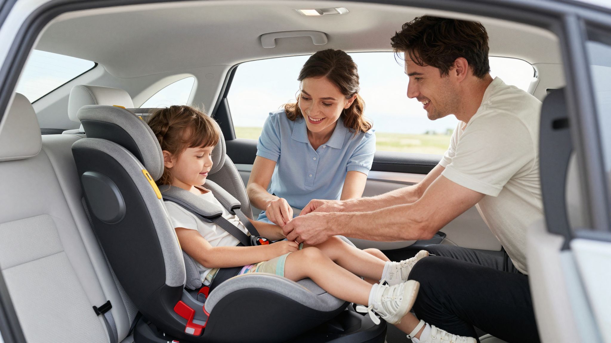 A gyermekek ideális helye a hátsó ülés biztonságos.