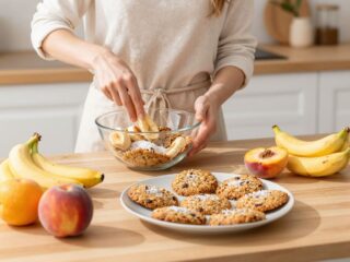 Így készíts isteni finom és cukormentes zabkekszet banánnal és barackkal