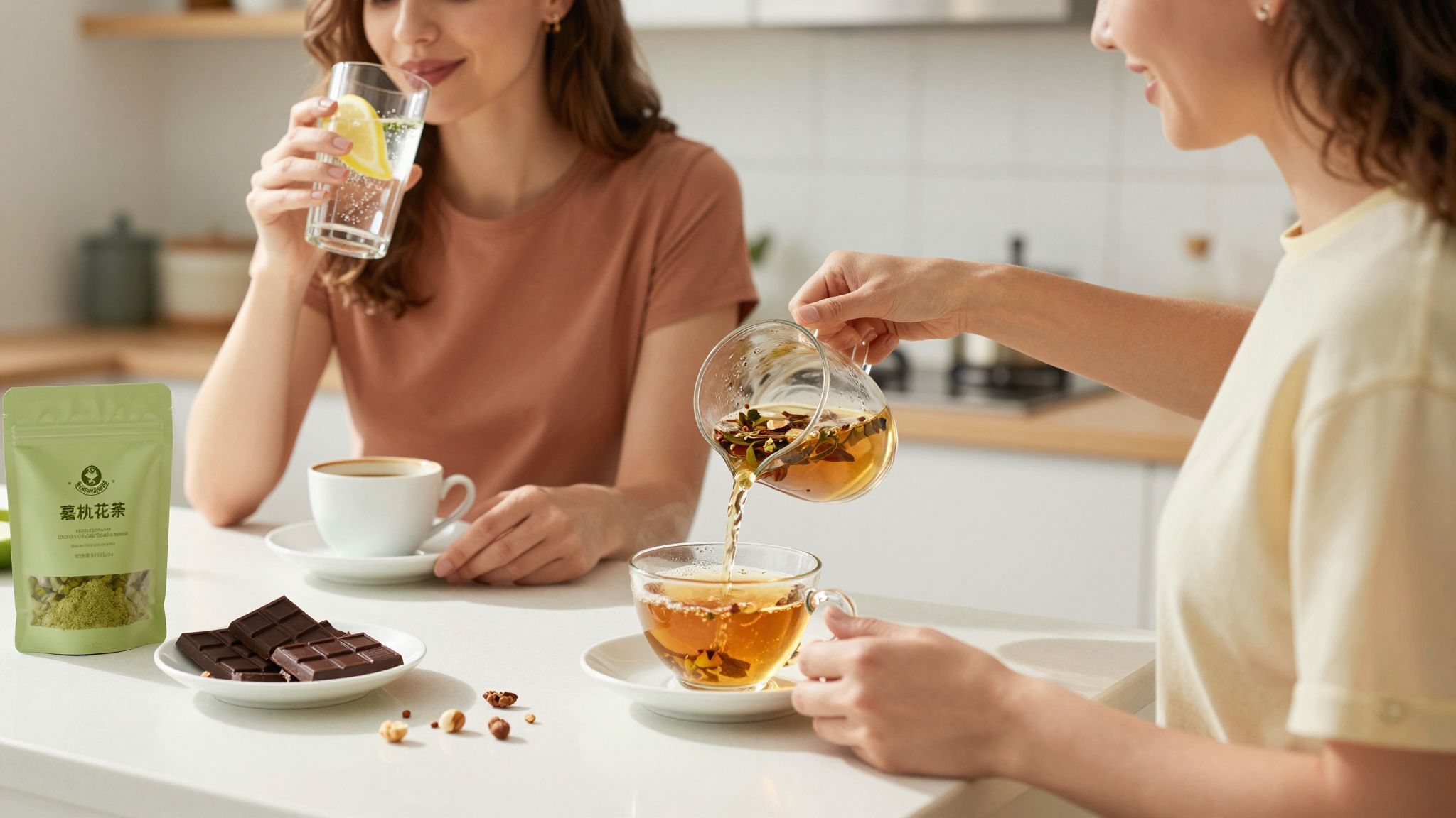 A csokoládé és a tea is jelentős koffeinforrások.