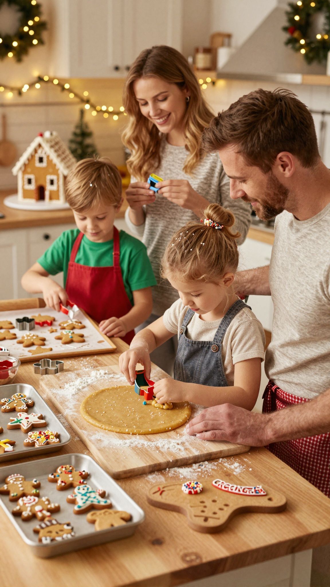 A mézeskalácssütés közös élménye összeköti a családot.