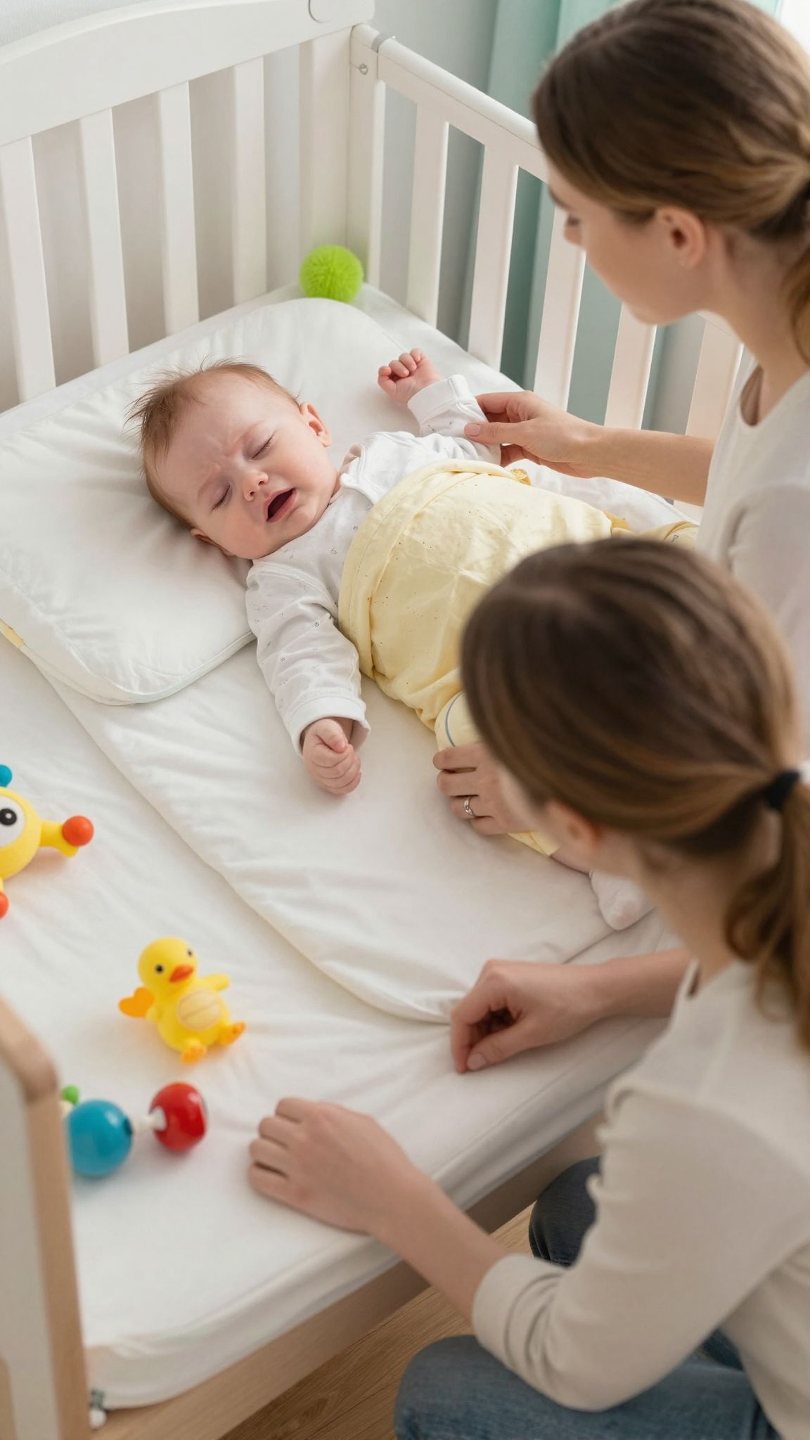 Alvás közbeni sírás stressz vagy fájdalom jele lehet.