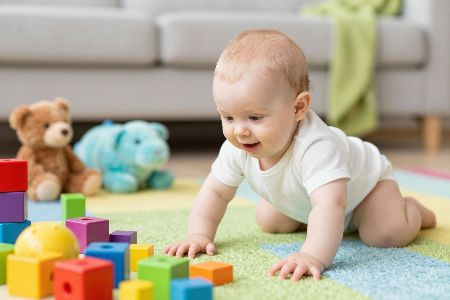 A kúszás segíti a mélységérzékelés fejlődését.