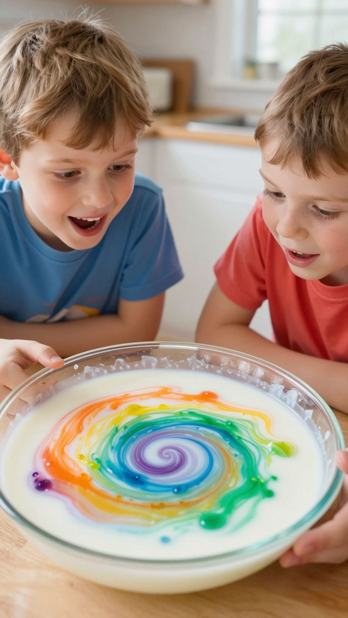 A szivárvány tej színei a felületi feszültség varázsa.