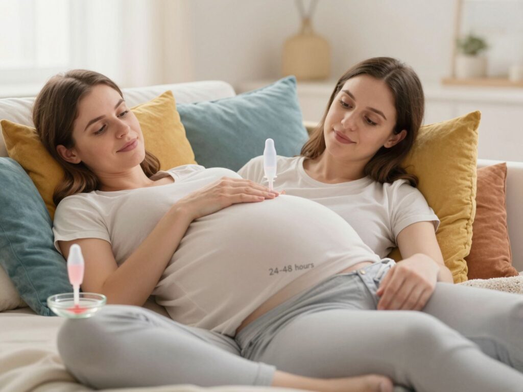 24–48 órával a szülés előtt: test jelei, nyákdugó, fájások, derékfájás