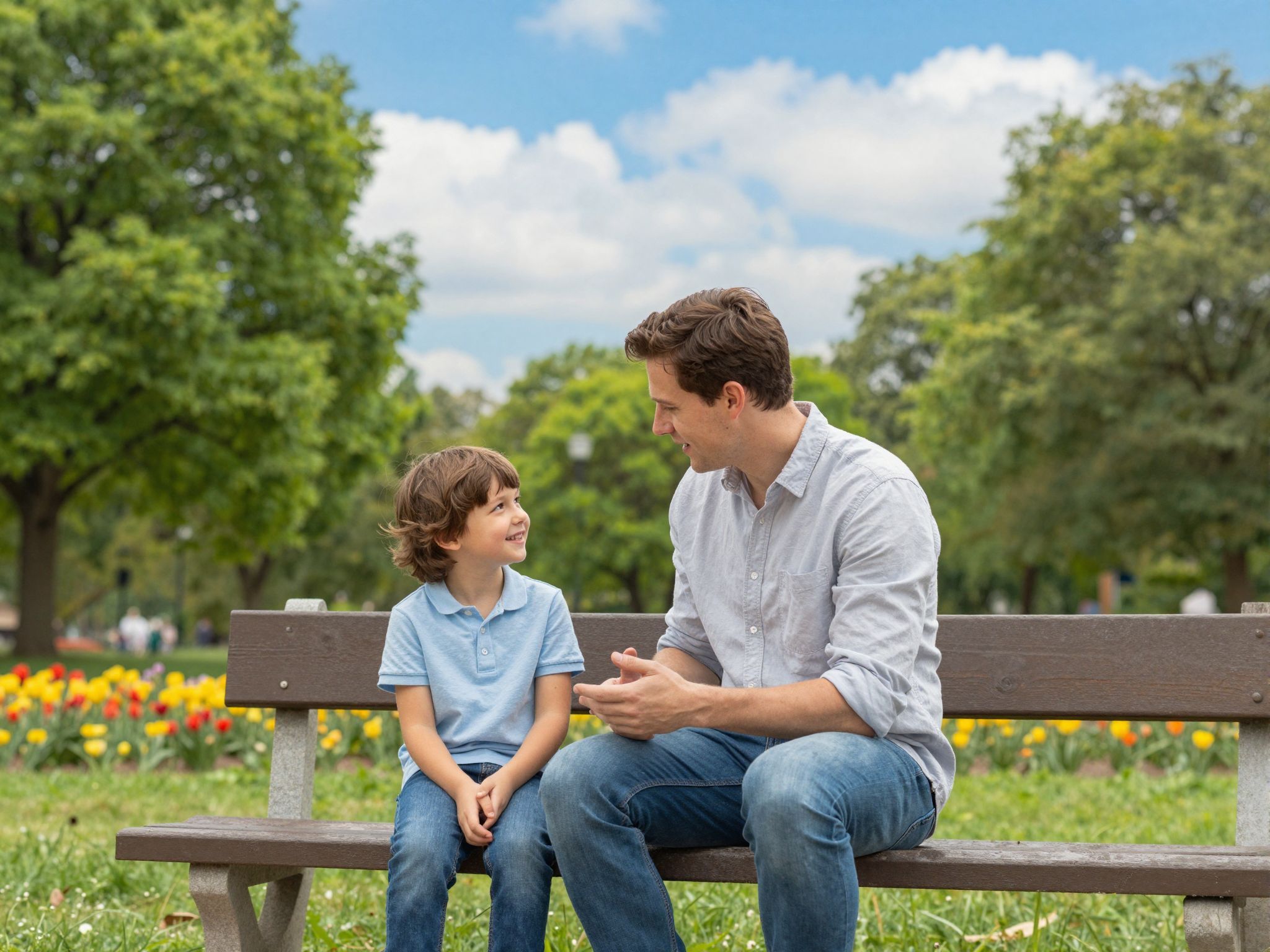 A szülői beszélgetések fejlesztik a gyermek nyelvi készségeit.