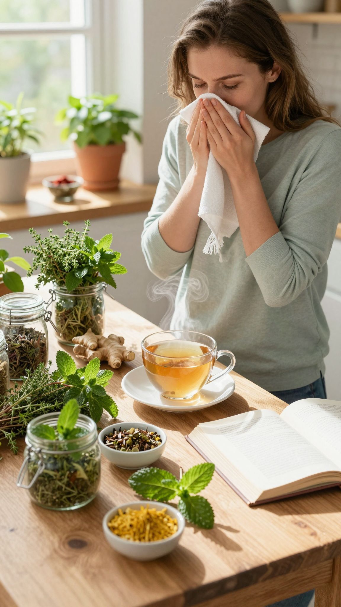 Gyógynövények segíthetnek a megfázás tüneteinek enyhítésében.