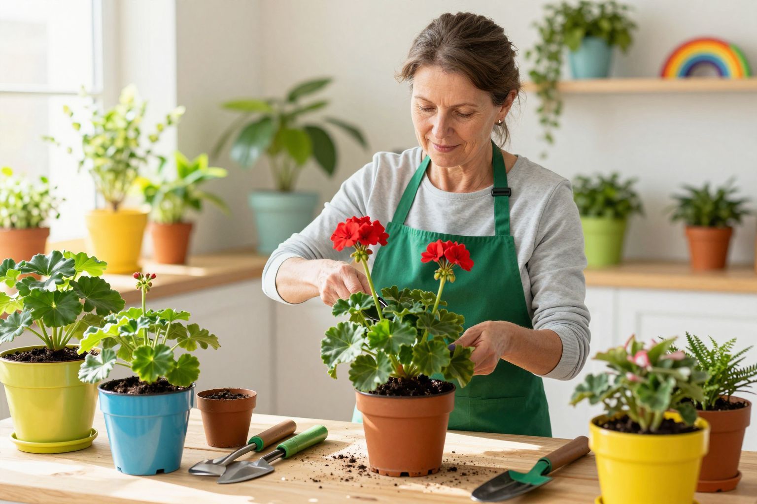 A muskátli teleltetése hűvös, világos helyet igényel.